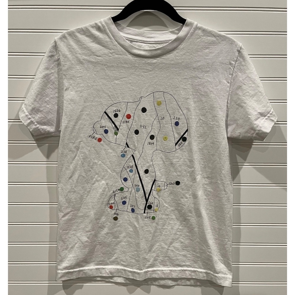 KAWS Prints HIGH Snoopy Diagram‎ T-Shirt White Graphic Tee Small